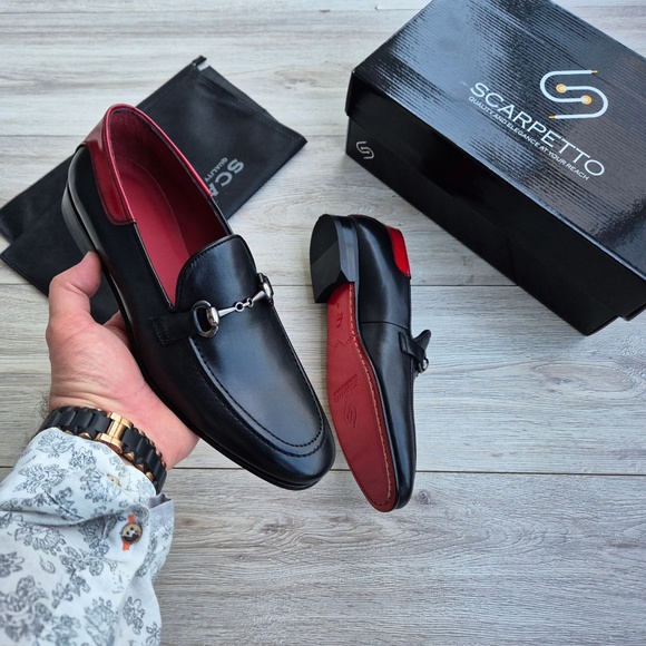 Leather Loafer with Hand-stitched Red Sole - Picture 3 of 7